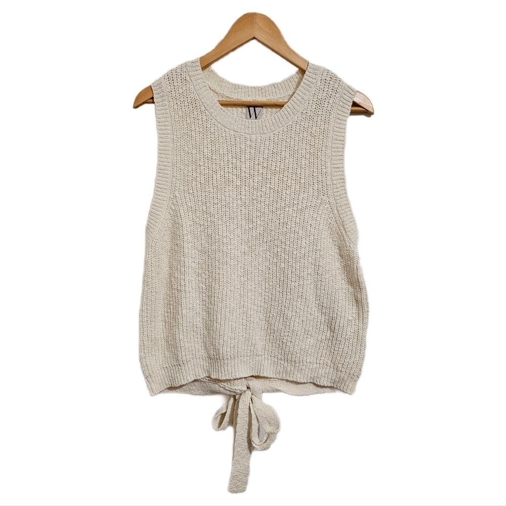 Crew Knit Tank Cream Top NWT XL